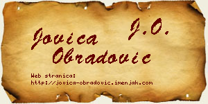 Jovica Obradović vizit kartica